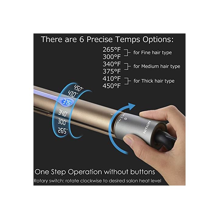 NITION Ceramic Tourmaline Hair Straighteners LCD Flat Iron MCH Fast