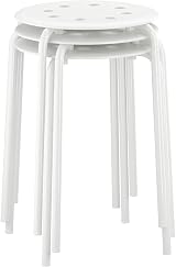 IKEA MARIUS Stool White - Stackable, 20 kg max weight view 3