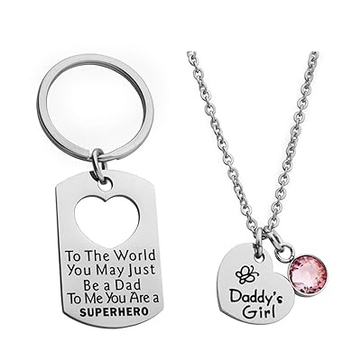 Father Daughter Matching Jewelry Set Dad Keychain Kuwait Ubuy