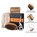Wowax Beard Brush and Comb Set for Men - Bamboo Boar Bristle Beard Brush, Wood Beard Comb and Beard Scissors, Mustache Beard Grooming Kit to Spread Balm or Oil for Styling, Gift Box & Travel Bag