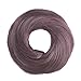 OUBECA Tousled Synthetic Hairpiece Scrunchies Straight Elastic Updo Scrunchy Messy Bun for Women (M2/33 Dark Brown)