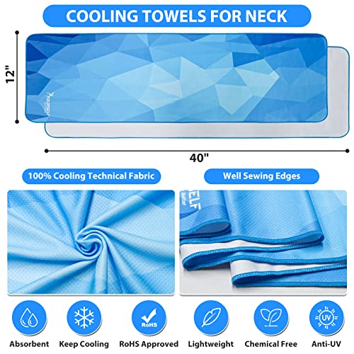 SYOURSELF [4 Pack] Cooling Towels For Hot Weather,Cooling Towels For Neck,Soft Breathable Cool Towel Cooling Towel For Instant Cooling，Cold Towel Cooling Cloths For Neck Gym Workout Travel Sports Yoga