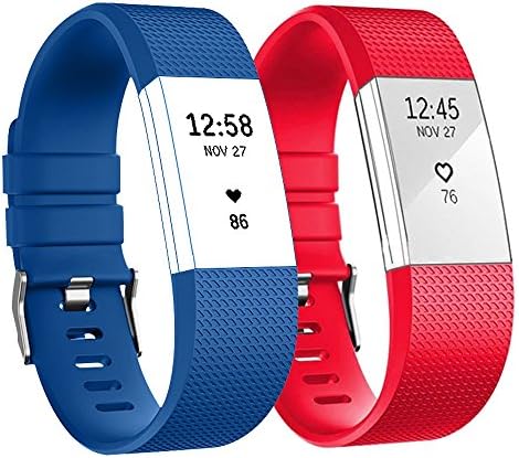 Replacement Bands for Fitbit Charge 2,Silicone Charge2 Accessories Band Strap,Pack of 2