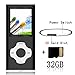Tomameri - Portable MP3 / MP4 Player with Rhombic Button, Including a 16 GB Micro SD Card and Support Up to 64GB, (Blacklightblack-in-TenderpinkButton)