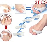 Cerkos Gel Toe Separators Stretchers Bunion Spacers Straightener Corrector Alignment Which Provides an Immediate Pain and Pressure Relief, Cushioning Protection and Help to Create the Ideal Massaging Conditions for All Uncomfortable Foot, Relieves Pr