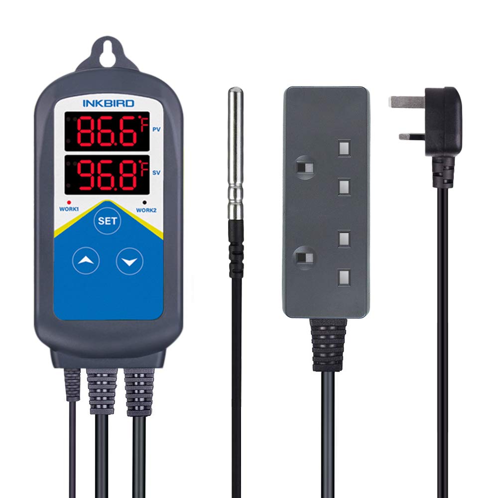 Inkbird ITC-306T Reptile thermostats Vivarium Thermostat for Heat Mat Reptile Vivarium Decoration Tortoise Accessories Snake Vivarium Heat Bulb with Day Night Cycle Timer