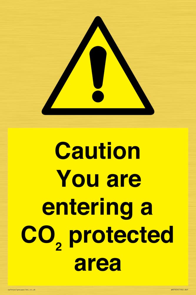 Caution you are entering a COâ‚‚ protected area Sign - 200x300mm - A4P