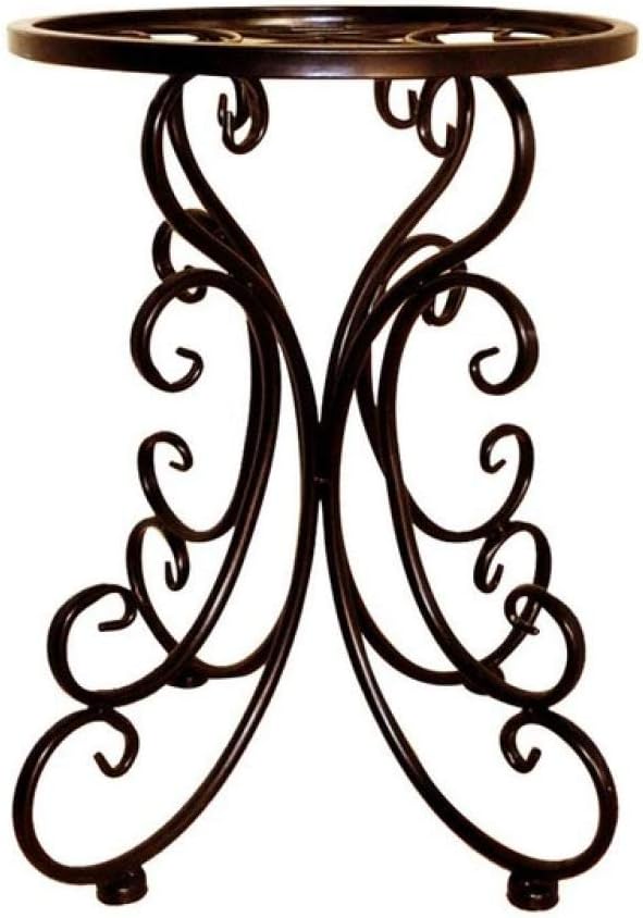 Lili Flower Rack Indoor Single Wrought Flower Pot Standing Round Stool Flower Rack Ideal For Terraces Verandas Office Balconies,Brown