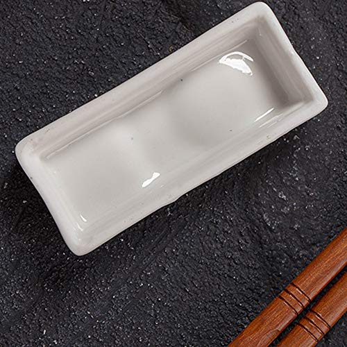 Ceramic Chopsticks Rest Rack Set of 6,Chinese Style Dinner Spoon Stand Knife Fork Holder Porcelain Chopsticks Stand
