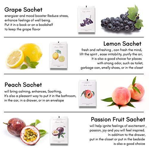 MYARO 12 Packs Lemon Scented Sachets for Drawer and Closet Air