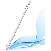DOGAIN Active Digital Stylus Pen for Touchscreen, Stylus Pencil for Apple iPad mini/Pro/Air, Switch, Samsung, iPhone, Android and Most Phone &amp; Tablet, 1.5mm Fine Point Rechargeable Pens - White