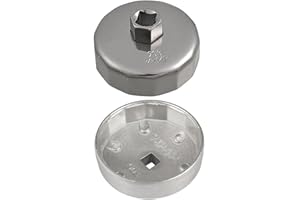 ANGGREK 74mm 14 Flute Aluminum Oil Filter Wrench, Durable Socket Remover Tool for and Spinon Filters with Maximum Capability 