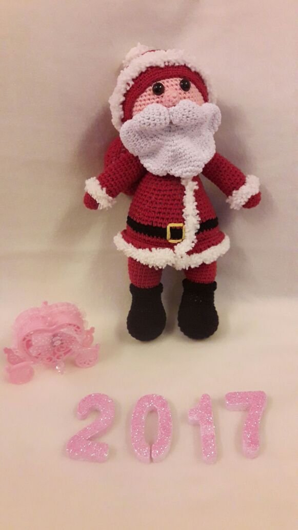 Weihnachtsmann Santa Claus Santa Weihnachten Spielzeug Amigurumi 100 Baumwolle Hakel Amazon De Handmade