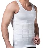 HANERDUN Mens Body Shaper Slimming Shirt Compression Vest Elastic Slim Shapewear