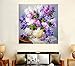 5D Full Drill Diamond Painting Kit Square Rhinestone Lavender Flowers DIY Embroidery Arts Craft Adults' Children's Paint Kits Cross Stitch for Home Decoration 16X16 inch (Lavender Flower)