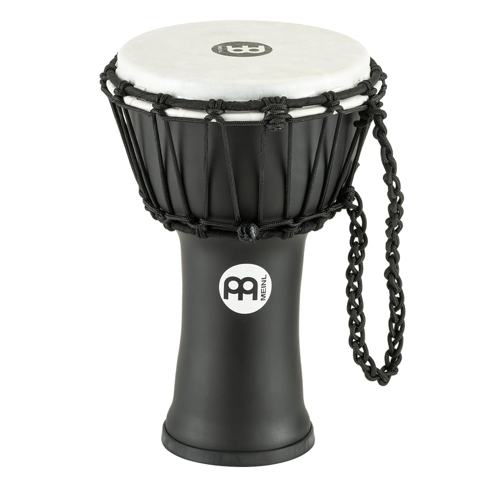 Meinl Percussion JRD Djembe Instrument - Very Small Handdrum - Travel Instrument - Diameter 7 Inches - Plastic, Black (JRD-BK)