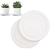 2Pcs Plant Saucer for Indoor — 6 inch Instant Dry Plant Tray Diatomaceous Earth Round Plant Drip & Drainage Trays for Indoors, Off - White