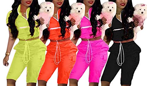 Women 2 Piece Sunscreen Outfits Lightweight Windbreaker Pullover Crop Top Pants Rashguards Set