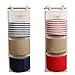 Nasogod Hanging Storage Bag, Wall Mounted 3 Bags Nursery Storage Bag Over The Door Storage Pockets Fabric Wall Door Closet Hanging Storage Bag Organizer 2 Packs Stripe