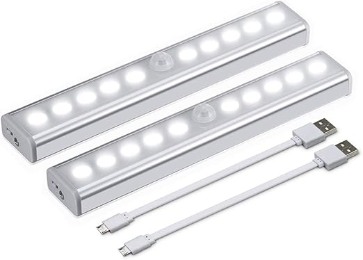 Jirvyuk LED Schrankbeleuchtung Nachtlicht, Stick-On Anywhere 10LEDs