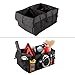 Exlight Trunk Organizer Folding Oxford Fabric Car Organizer-Waterproof Lightweight Collapsible Storage Box Multipurpose for Car Van SUV Truck (Black)