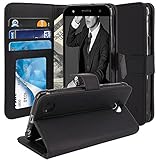 LG Fiesta LTE Case, LG X Charge Case, LG X Power 2 Case, TAURI [Stand Feature] Wallet [PU Leather] Protective Case Flip Cover For LG Fiesta LTE / LG X Charge / LG X Power 2 - Black