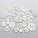 30pcs Inspiration Word Charms Collection - Antique Silver, Inspirational Charms Letter Text Book ME vs ME Never Give Up I WILL I CAN Wish Always Metal Pendants for Jewelry Making DIY Findings (HM44)