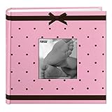 Pioneer Embroidered 200 Pocket Frame Fabric Cover Photo Album, Baby Pink (Kitchen)