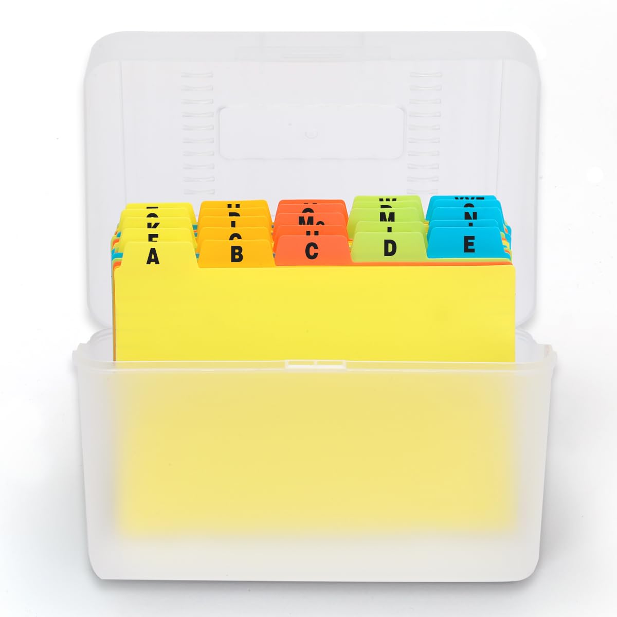 Photo 1 of ***CRACK ON SIDE***H4D Index Card Holder 4x6 Inches with 25 Plastic Dividers, Clear