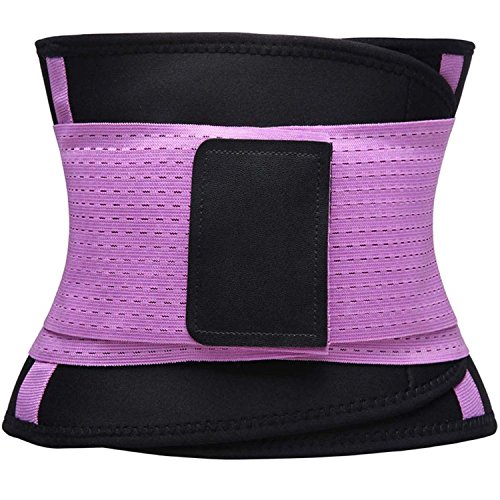 Waist Trainer Belt Waist Cincher Trimmer Slimming Body Shaper Belts Sport Girdle for Women (Medium, Purple2)