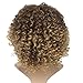 ✿ICE cream Synthetic Hair Afro Kinky Curly Wig Short Curly Wigs for Black Women African American Hair Wig Blonde and Brown (Gold)thumb 3