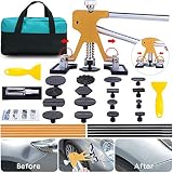 ARISD Auto Paintless Dent Repair Kits - Adjustable Gold Dent Lifter Dent Repair Tool Kit,Pops a Dent puller Kit for Car Hail Damage Repair and Car Dent Removal