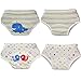 HOVEOX Baby Toddler 100% Cotton Underwear with A Thicker Padding in Appropriate Areas for Absorbing Urine (4 Pack)
