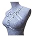 Jelinda Alluring Women Harness Bra Elastic Strappy Hollow Out Bra 5 Colors Available (White)