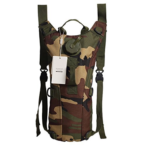 Seamand 3L Hydration System Water Bag Pouch Backpack Bladder Climbing Hiking Woodland by seamand