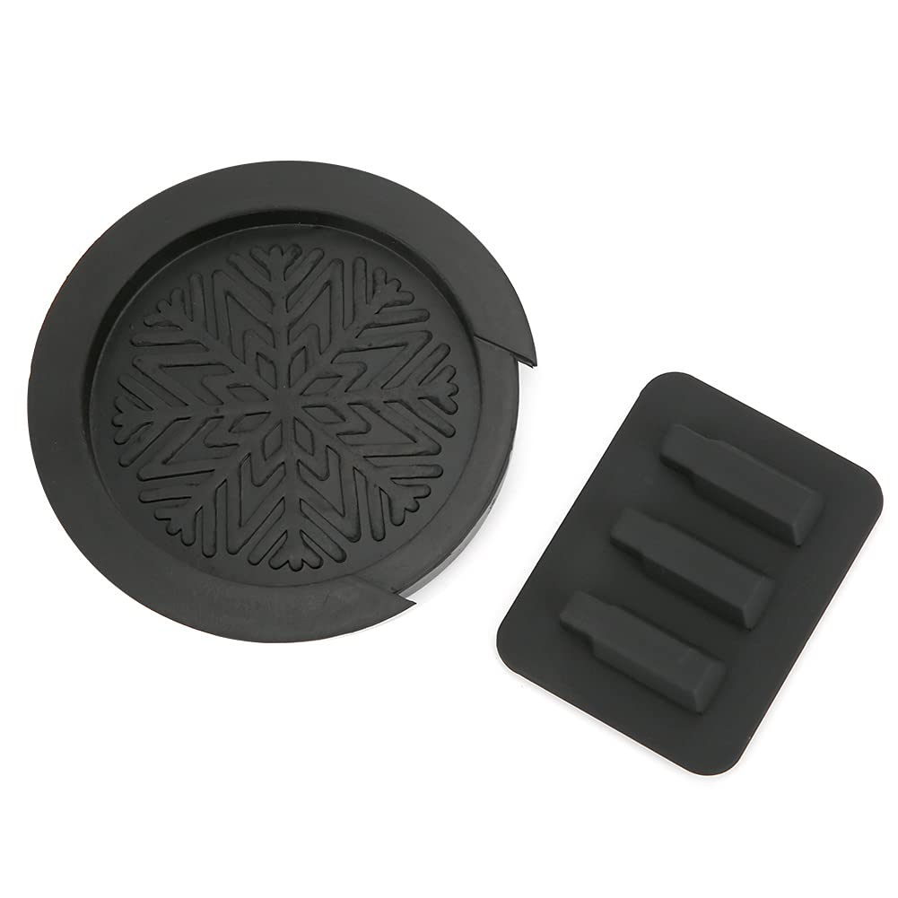 VGEBY Guitar Sound Hole Cover, Guitar Mute Pad Sound Hole Cover Set Silicone Black Guitar Practice Mute Pad and Sound Hole Cover Musical Instrument Accessories (Black), VGEBYHX675MT0R1-11