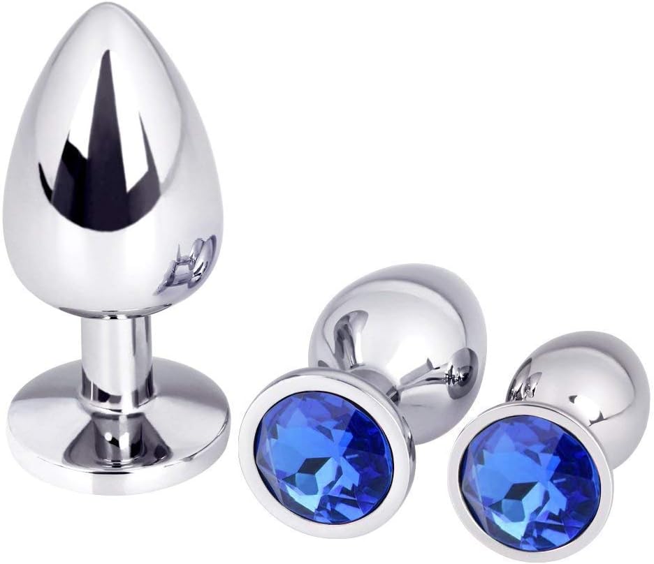 Teenrego Jeweled Beginners Pl'ugs Beads Sets for Men Women 3pcs Blue kct100