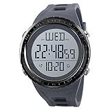 Men's Digital Sports Watch Large Numbers Waterproof Stopwatch Countdown LED Military Wristwatches for Men