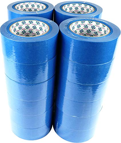 24 Roll 1.88"x 60yd 14 Day Clean Release Painters Tape Bulk, 2 inch Blue Painters Tape Case, Blue Tape 2 inch, Painter's Tape 2 inch, Blue Painters Tape 1.88 inch, Blue Masking Tape 2 inch