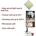 Natural's House 3.O Reusable Silicone Food Storage Bags 6 Peck-Food Expire Date Tracker,4Pcs/4cups + Free Organic Bags or Anti-Bacteria Cleaning Brush - Airtight|Leak & Tear Free-Easy Slide-BPA Free