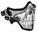 Tactical Crusader 2G Airsoft Strike Steel Half Mask, Black/Skull