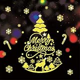 Iusun Merry Christmas Luxrious Gold Wall Stickers