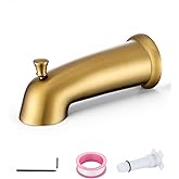 FROPO Slip On Bathtub Spout with Diverter, Extra Long 6 Inch Bathtub Spigot, Shower Spout with PTFE Tape & Hex Wrench, Fits f