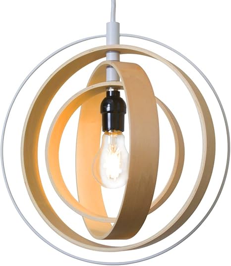 Amazon Co Jp 共同照明 ペンダントライト 1灯 E26 吊り下げ ライト Gt Dj 333p W 立体リング 360 回転 木枠 シーリングライト 引掛け式 照明器具 間接照明 天井照明 北欧 リビング ダイニング 和室 おしゃれ 電球別売り ホーム キッチン