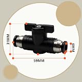 Bwintech 2 Pcs 6mm Pneumatic Ball Valve Push to Connect Fittings BUC view 2