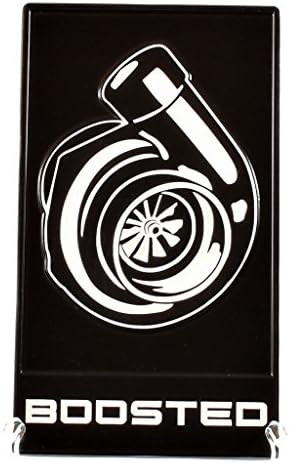 MF Auto Designs - GT350 Style EcoBoost"BOOSTED" Badge - V2 - For Decklid - White/Black