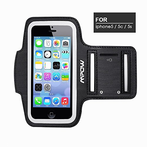 Mpow Running Sport Sweatproof Armband Case with Key Holder for iPhone 5, 5S, 5C, iPod Touch 5