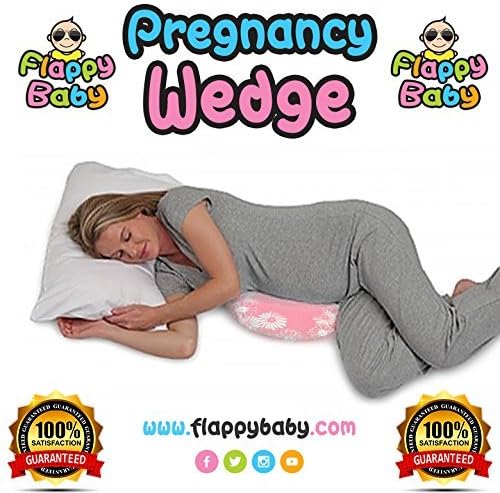 Flappy Baby Pregnancy Wedge Maternity Large Comfy Back & Bump Support Wedge Cushion Pillow
