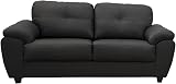 Sofas and More Carlos 3+2 Seater Sofa Set Black or Brown Faux Leather view 4