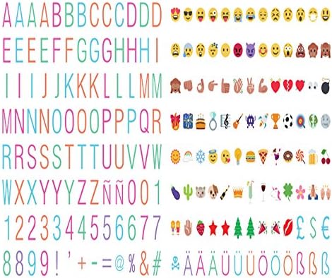208 color thin font letters ~number ~symbols and emojis for your A4 cinematic lightbox